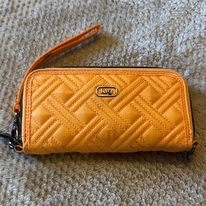 Lug Vibrant Orange Quilted Wristlet